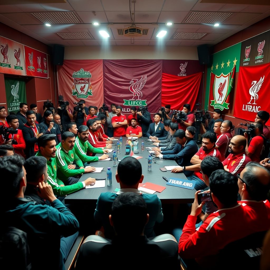 开云体育登录入口-摩洛哥瓦赫达赛前发布会：全队信心满满迎战利物浦